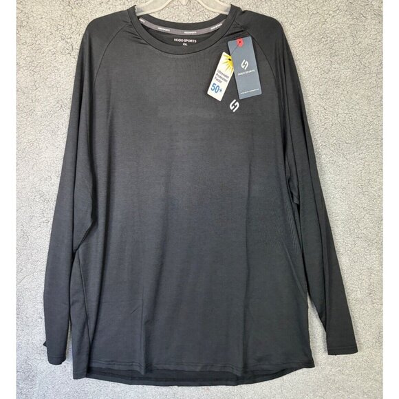 Hodo Sports long sleeve Big & Tall  XXL rash guard for sports. Black NWT's. - Picture 1 of 8